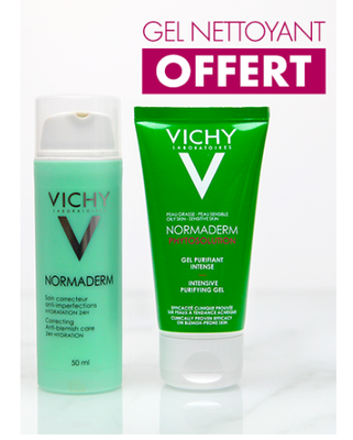 Image VICHY NORMADERM SOIN CORRECTEUR ANTI-IMPERFECTION HYDRATATION 24H 50ML + GEL OFFERT !!!