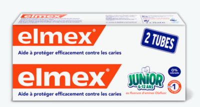 Image Elmex Junior 6-12 ans Dentifrice Duo2x75ml