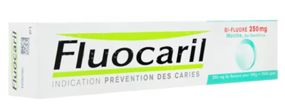 Fluocaril Dentifrice Bi-fluoré 250mg Gel Menthe tube 75ml