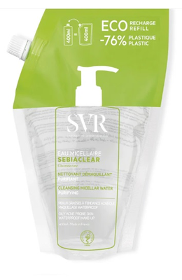 SVR Sebiaclear eau micellaire écorecharge 400ml