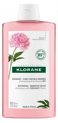 Klorane Pivoine BIO Shampooing apaisant - tous types de cheveux cuir chevelu sensible/fragile irrité - à la pivoine 400ml