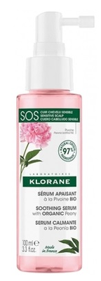 Klorane Pivoine BIO Sérum SOS apaisant - tous types de cheveux cuir chevelu sensible/fragile irrité - à la pivoine spray 100ml