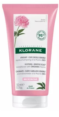 Klorane Pivoine BIO après-shampooing apaisant - tous types de cheveux cuir chevelu sensible/fragile irrité - à la pivoine 150ml