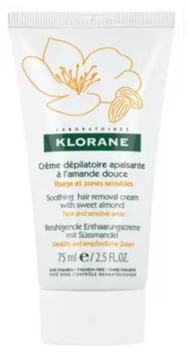 Klorane crème dépilatoire apaisante à l'amande douce tube 75ml