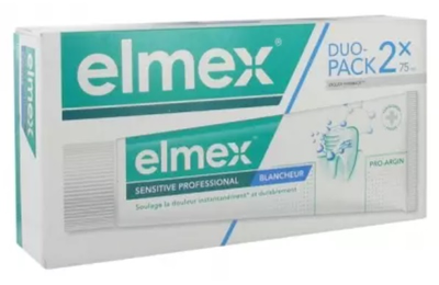 Image Elmex Sensitive Professional Blancheur Dentifrice tube duo 2x75ml