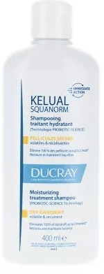 Ducray Kelual Squanorm shampooing traitant hydratant pellicules sèches 400ml