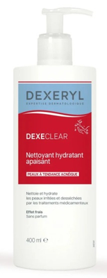 Image Dexeclear Nettoyant hydratant apaisant peaux à tendance acnéique flacon 400ml