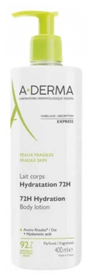 A-Derma Lait corps hydratation 72h 400 ml