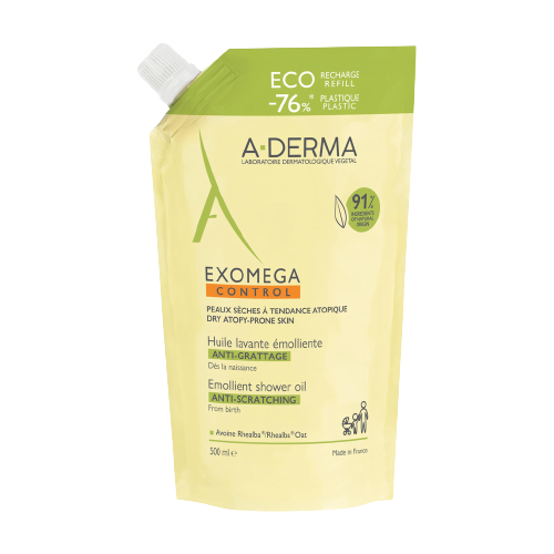 A-Derma - Exomega Control - Huile lavante émolliente anti-grattage 500 ml