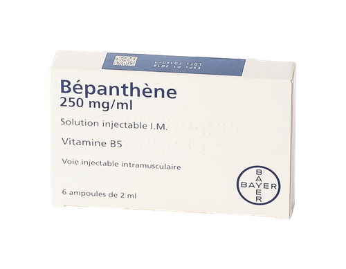 BEPANTHENE 250MG/ML 6 AMPOULES SOLUTION INECTABLE INTRA-MUSCULAIRE  2ML