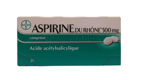 ASPIRINE DU RHONE 500MG BOITE DE 20 COMPRIMÉS